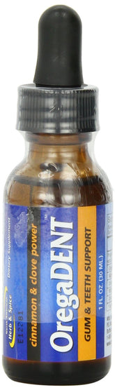 NORTH AMERICAN HERB & SPICE OregaDENT herbal supplement bottle front view