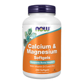 NOW Foods Calcium & Magnesium Softgels front view with packaging