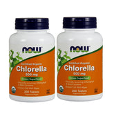NOW Foods Chlorella Green Superfood 50g front view