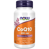 NOW Foods CoQ10 200mg VegiCaps front view
