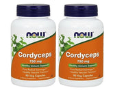 NOW Foods Cordyceps 750 mg Veg Capsules front view