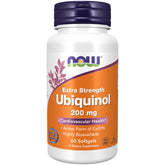 NOW Foods Extra Strength Ubiquinol 200mg softgel front view