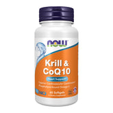 NOW Foods Krill Oil & CoQ10 Softgels 1000mg front view