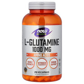 NOW Foods L-Glutamine Double Strength 1000mg 120 Capsules front view