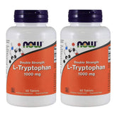 NOW Foods L-Tryptophan 1000mg 60 Tablets front view