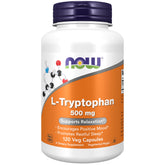 NOW Foods L-Tryptophan 500mg Veg-Capsules front view
