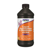 NOW Foods Liquid Glucosamine & Chondroitin front view with citrus flavour