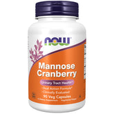 NOW Foods Mannose Cranberry 90 Veg Capsules front view