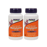 Now Foods Melatonin Extra Strength 10 mg 100 Veg Capsules Pack of 2 front view