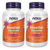 NOW Foods Myo-Inositol 500mg supplement front view