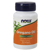 NOW Foods Oregano Oil Softgels front view with packaging