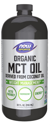 NOW Foods Organic MCT Oil 912g front view