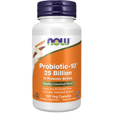 NOW Foods Probiotic-10 supplement front view with packaging