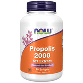 NOW Foods Propolis 5:1 Extract Softgels front view