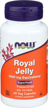 NOW Foods Royal Jelly 60 Capsules front view