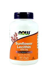 NOW Foods Sunflower Lecithin Softgels 1,200mg front view