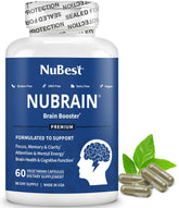 NuBest NuBrain Brain support Supplement 60 vegan capsules front view