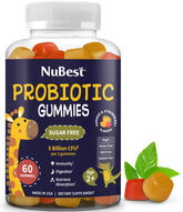 NuBest Probiotic Gummies for Kids front view with packaging