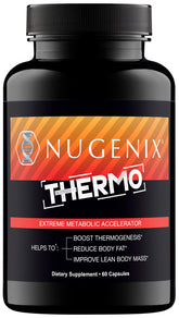 Nugenix Thermo Fat Burner front view with capsule bottle