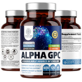 Number One Nutrition Alpha GPC Choline 600mg supplement bottle front view