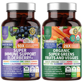 Number One Nutrition Organic Superfood Greens + daily wellness Support front view
