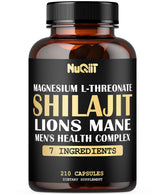NUQIIT Magnesium with Lions Mane & Shilajit Capsules front view