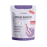 Nurished Elderberry Supplement pouch front view with lemonade and fruit punch stick packs