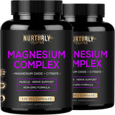 NURTURLY Magnesium Citrate & Oxide Supplement 500mg front view