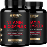 NURTURLY Super B Complex Vitamins front view with packaging