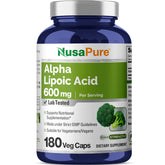 NusaPure Alpha Lipoic Acid 600mg supplement front view