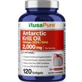 NusaPure Antarctic Krill Oil 2000 mg softgels front view