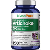NusaPure Artichoke Capsules 600mg bottle front view