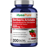 NusaPure Berberine HCI Capsules 225 mg bottle front view
