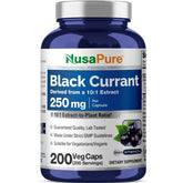 NusaPure Black Currant Oil Capsules 250mg front view