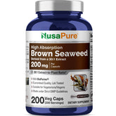 NusaPure Brown Seaweed Extract Capsules bottle front view