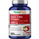 NusaPure Cayenne Pepper Capsules 180 count bottle front view