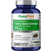 NusaPure Celery Seed Extract Capsules 375mg bottle front view
