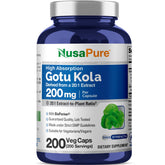 NusaPure Gotu Kola Capsules 250 count bottle front view