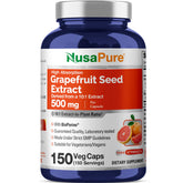 NusaPure Grape Seed Extract 500mg capsules front view