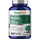 NusaPure Mullein Leaf Capsules bottle front view