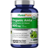 NusaPure Organic Amla Extract Capsules 600mg front view