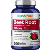 NusaPure Organic Beet Root Extract 400mg bottle front view