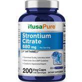 NusaPure Strontium Citrate 680 mg 200 veggie caps front view