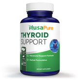 NusaPure Thyroid Extract Supplement 120 Capsules front view