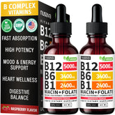 NUSAVA Liquid Vitamin B Complex 5000 mcg B12 front view