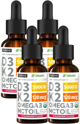 NUSAVA Liquid Vitamin D3 K2 Supplement bottle front view