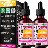 NUSAVA Vitamin B12 Drops 5000mcg front view with dropper