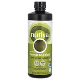 Nutiva Organic Cold-Pressed Unrefined Hemp Seed Oil 680g front view
