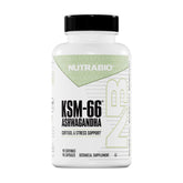 NutraBio Ashwagandha 600mg capsules front view