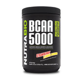 NutraBio BCAA 5000 444g front view with packaging